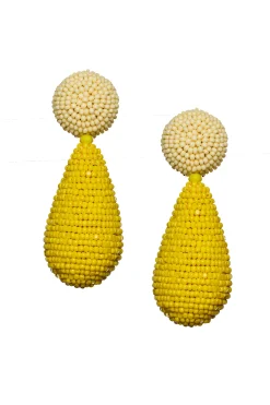 Sachin & Babi Earrings<Alena Earrings - Smooth Beads White/jet