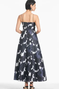 Sachin & Babi Fit & Flare|Midi<Allesandra Dress - Dark as Night Ikat Darkasnightikat