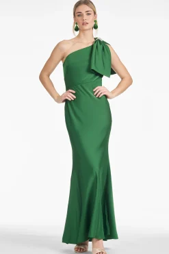 Sachin & Babi One Shoulder<Aubrey Gown - Emerald