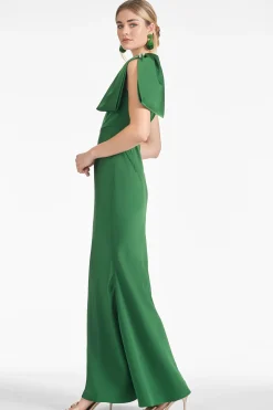 Sachin & Babi One Shoulder<Aubrey Gown - Emerald