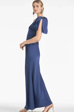 Sachin & Babi One Shoulder<Aubrey Gown - Washed Indigo Washedindigo