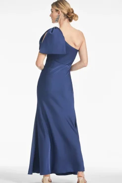Sachin & Babi One Shoulder<Aubrey Gown - Washed Indigo Washedindigo