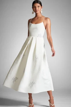 Sachin & Babi Fit & Flare|Midi<Audra Dress - Ivory/Embroidered Floral Ivory/embroideredfloral