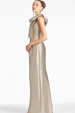Sachin & Babi One Shoulder<Bonnie Gown - Pewter