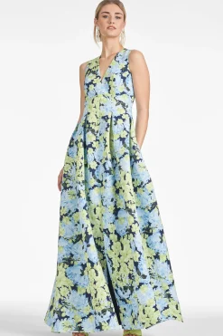 Sachin & Babi Plus Sizes|Sleeveless<Brooke Gown - Garden Club Gardenclub