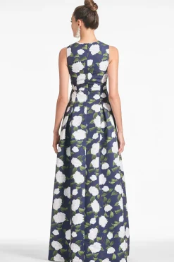 Sachin & Babi Plus Sizes|Sleeveless<Brooke Gown - Navy/Ivory Moonlit Garden Navy/ivorymoonlitgarden
