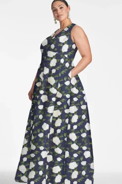 Sachin & Babi Plus Sizes|Sleeveless<Brooke Gown - Navy/Ivory Moonlit Garden Navy/ivorymoonlitgarden