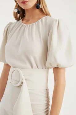 Sachin & Babi Plus Sizes|Midi<Camila Dress - Ivory