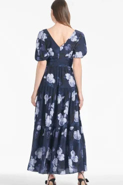 Sachin & Babi Plus Sizes|A-line<Carina Dress - Midnight Glacial Rose Midnightglacialrose