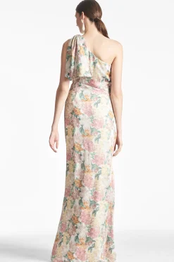 Sachin & Babi Plus Sizes|One Shoulder<Chelsea Gown - Antique Bouquet Antiquebouquet