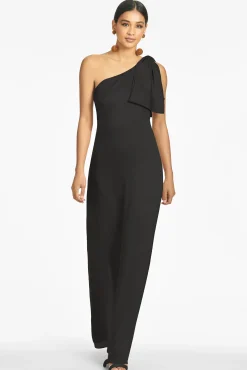 Sachin & Babi Plus Sizes|One Shoulder<Chelsea Gown - Black