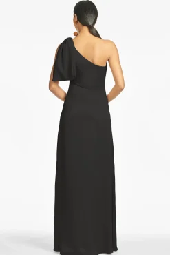 Sachin & Babi Plus Sizes|One Shoulder<Chelsea Gown - Black