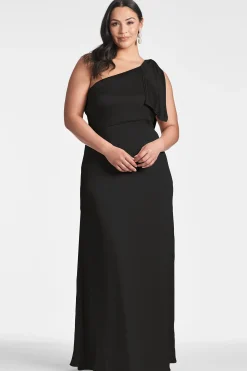 Sachin & Babi Plus Sizes|One Shoulder<Chelsea Gown - Black