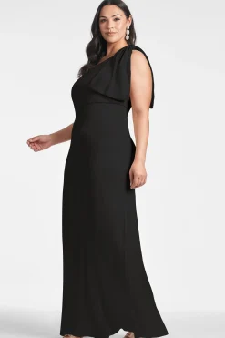 Sachin & Babi Plus Sizes|One Shoulder<Chelsea Gown - Black