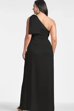 Sachin & Babi Plus Sizes|One Shoulder<Chelsea Gown - Black