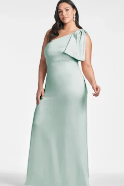 Sachin & Babi Plus Sizes|One Shoulder<Chelsea Gown - Jade