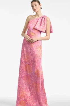 Sachin & Babi Plus Sizes|One Shoulder<Chelsea Gown - Pastel Sunset Hydrangea Pastelsunsethydrangea