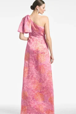 Sachin & Babi Plus Sizes|One Shoulder<Chelsea Gown - Pastel Sunset Hydrangea Pastelsunsethydrangea