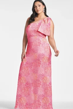 Sachin & Babi Plus Sizes|One Shoulder<Chelsea Gown - Pastel Sunset Hydrangea Pastelsunsethydrangea