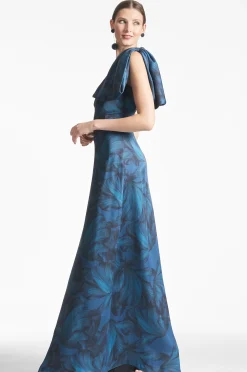Sachin & Babi Plus Sizes|One Shoulder<Chelsea Gown - Tonal Petal Tonalpetal