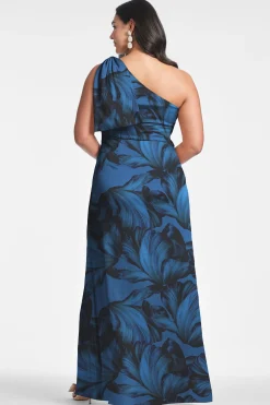 Sachin & Babi Plus Sizes|One Shoulder<Chelsea Gown - Tonal Petal Tonalpetal