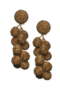 Sachin & Babi Earrings<Coconuts Earrings - Smooth Beads Gold