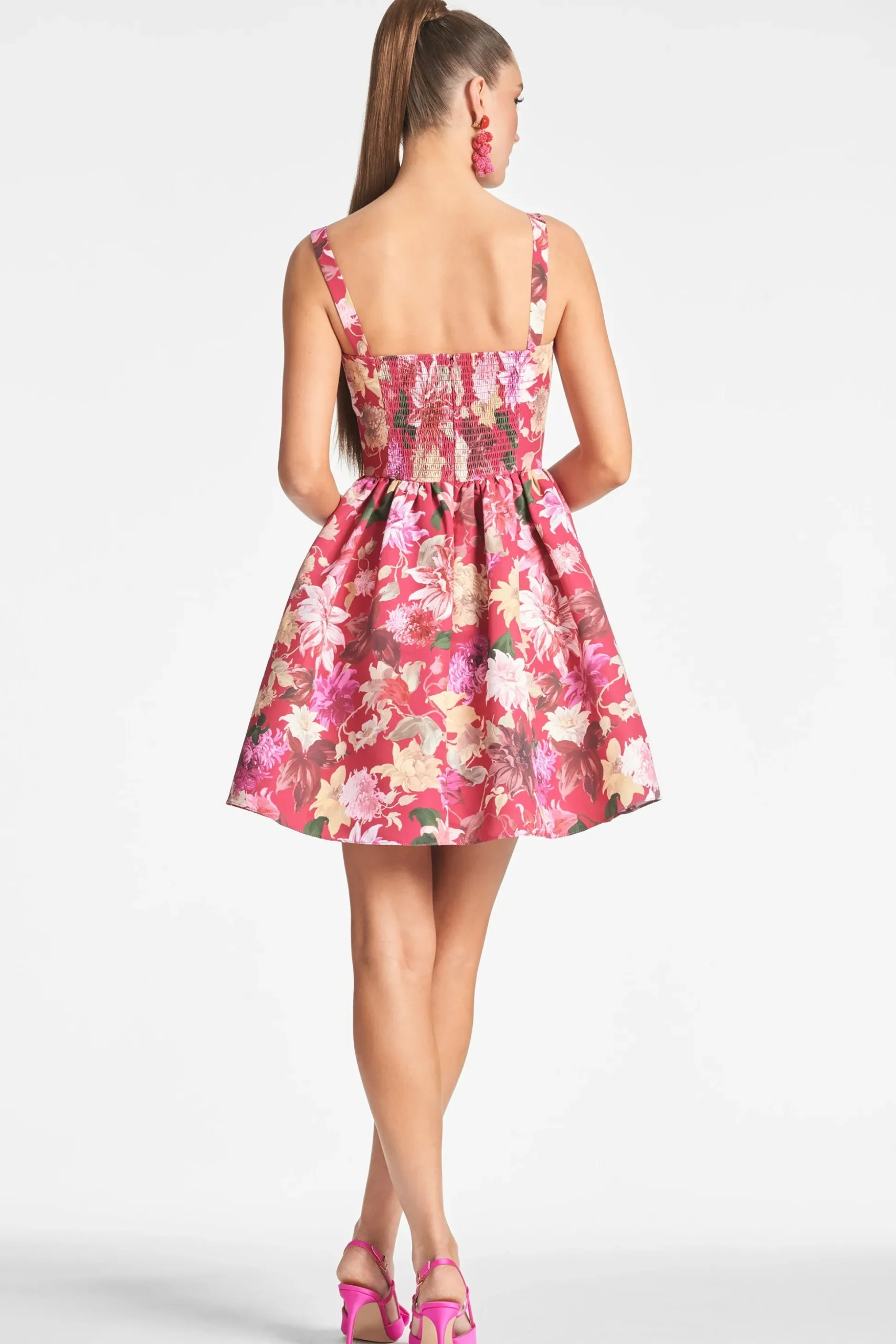 Sachin & Babi Fit & Flare|A-line<Cora Dress - Deep Pink Dahlia Deeppinkdahlia