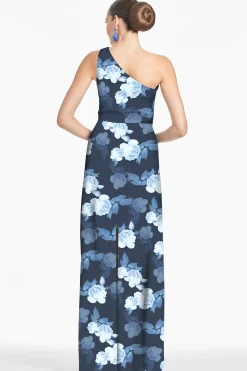 Sachin & Babi One Shoulder<Delancy Gown - Midnight Glacial Rose Midnightglacialrose