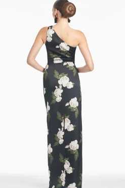 Sachin & Babi One Shoulder<Delancy Gown - Obsidian Blooms Obsideonblooms