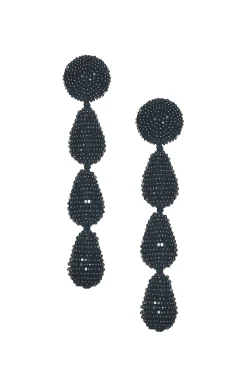 Sachin & Babi Earrings<Eliza Earrings - Smooth Beads Black