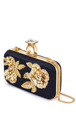 Sachin & Babi Bags<Embellished On The Rocks Clutch - Black