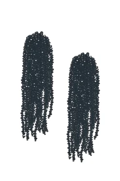 Sachin & Babi Earrings<Fountain Earrings - Faceted Beads Black