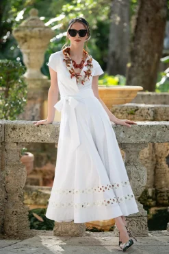 Sachin & Babi Plus Sizes|Fit & Flare<Ganika Dress - White