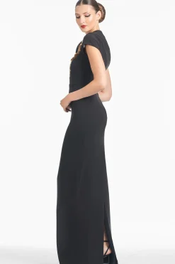 Sachin & Babi Cap Sleeve<Hudson Gown - Black