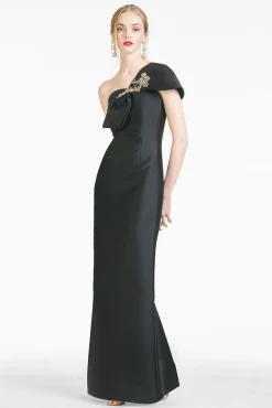 Sachin & Babi One Shoulder<Ines Gown - Black