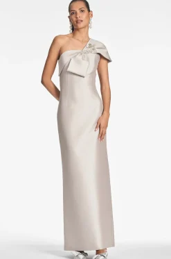 Sachin & Babi One Shoulder<Ines Gown - Frosty Pewter Frostypewter