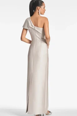 Sachin & Babi One Shoulder<Ines Gown - Frosty Pewter Frostypewter