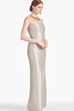 Sachin & Babi Cap Sleeve<Irina Gown - Frosty Pewter Frostypewter
