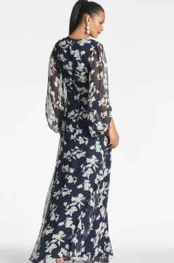 Sachin & Babi Plus Sizes<Jenny Gown - Navy Venetia Petal Navyvenetiapetal