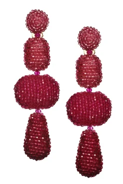 Sachin & Babi Earrings<Josephine Earrings - Faceted Beads Raspberryombre