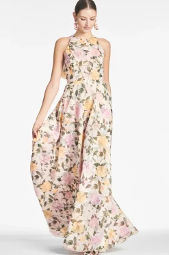 Sachin & Babi Sleeveless<Kate Gown - Pink Lemonade Bouquet Pinklemonadebouquet