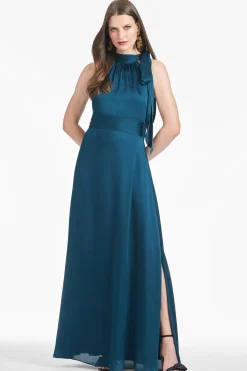 Sachin & Babi Sleeveless<Kayla Gown - Bottle Green Bottlegreen