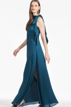 Sachin & Babi Sleeveless<Kayla Gown - Bottle Green Bottlegreen