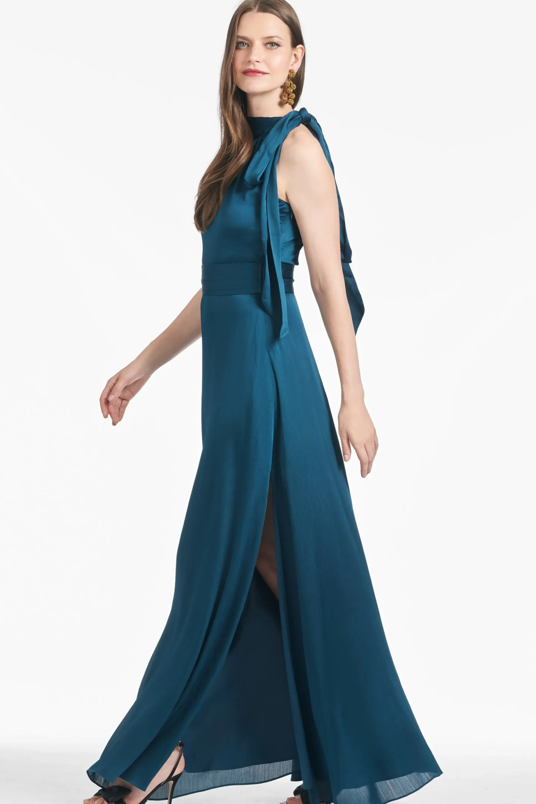 Sachin & Babi Sleeveless<Kayla Gown - Bottle Green Bottlegreen