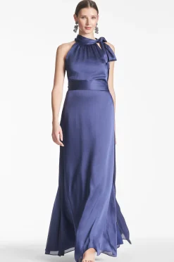 Sachin & Babi Plus Sizes|Sleeveless<Kayla Gown - Deep Cobalt Deepcobalt