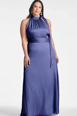 Sachin & Babi Plus Sizes|Sleeveless<Kayla Gown - Deep Cobalt Deepcobalt