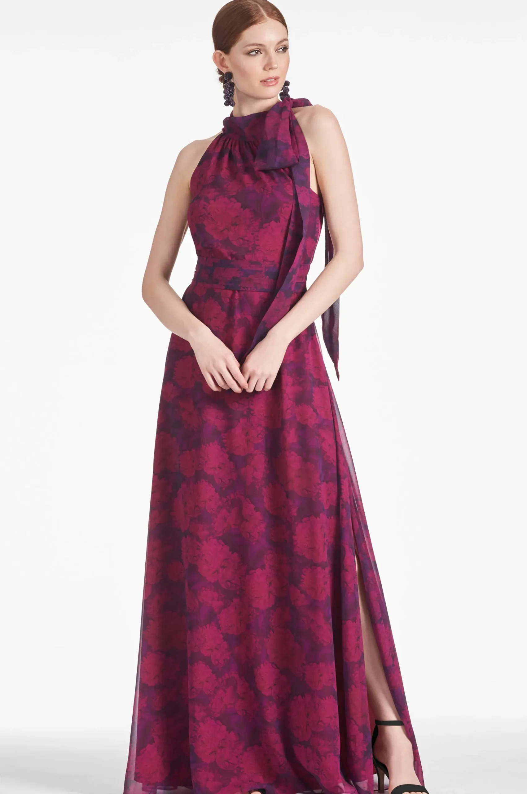 Sachin & Babi Plus Sizes|Sleeveless<Kayla Gown - Magenta Bloom Magentabloom