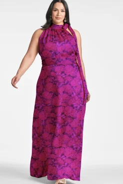 Sachin & Babi Plus Sizes|Sleeveless<Kayla Gown - Magenta Bloom Magentabloom