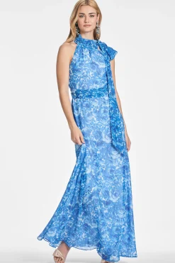 Sachin & Babi Plus Sizes|Sleeveless<Kayla Gown - Mediterranean Blooms Mediterraneanblooms