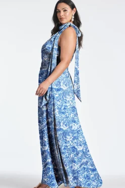 Sachin & Babi Plus Sizes|Sleeveless<Kayla Gown - Mediterranean Blooms Mediterraneanblooms